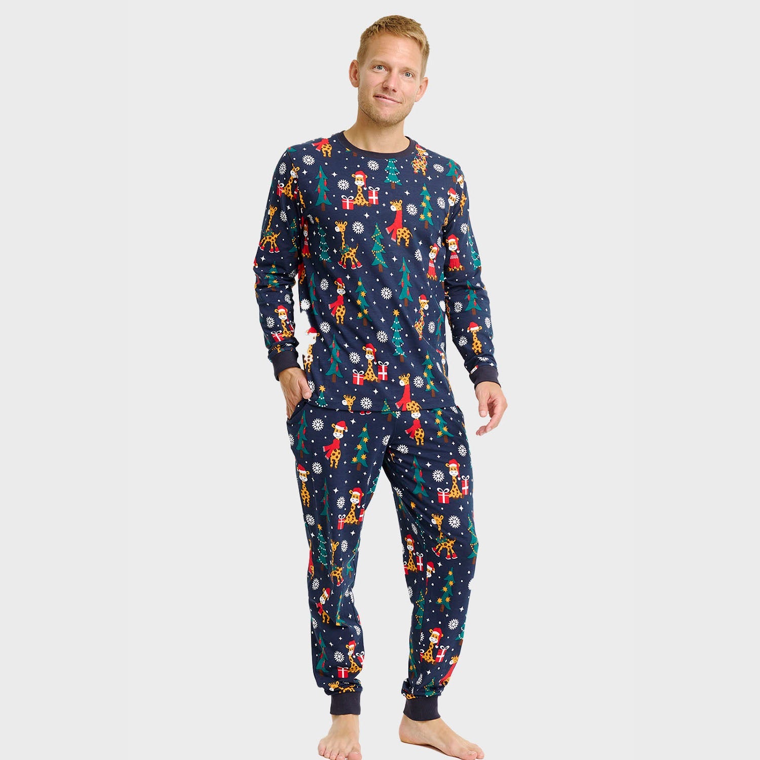 Giraff julpyjamas – Herr